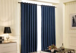 پرده پانچی سرمه ای